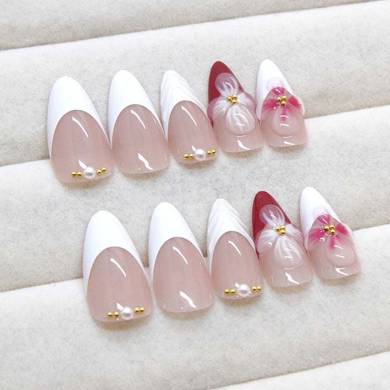 Florale Fantasie Press-On Nagelkunst Brehn
