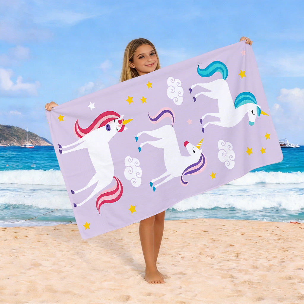 Strandtuch mit buntem Pferdemotiv Brehn