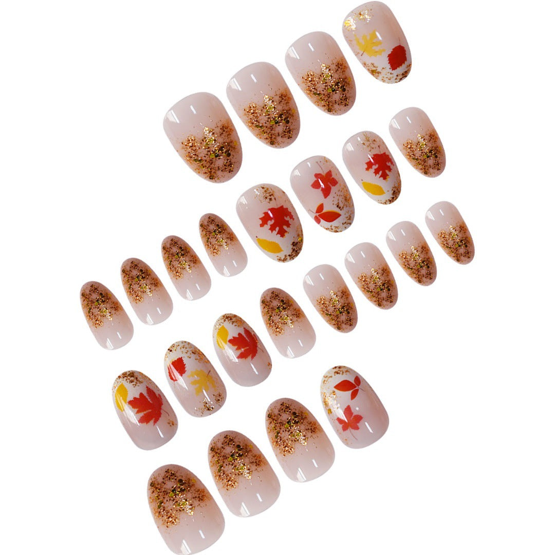 Herbst-Themen Press-On Nagel Set Brehn