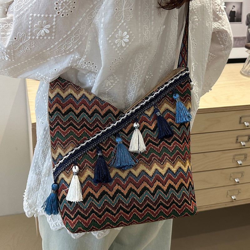Bohemian gemusterte Slingtasche