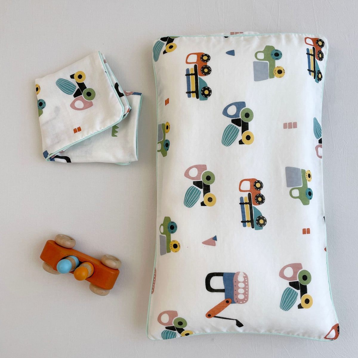 Babybettwäsche-Set aus Baumwoll-Musselin mit floralem & Tier-Print