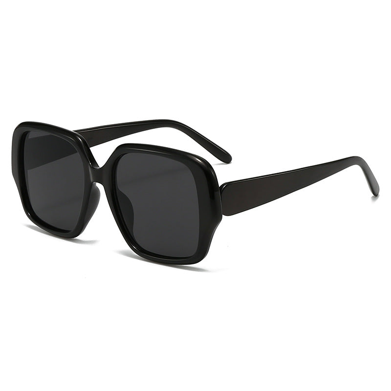 Damen modische quadratische Sonnenbrille mit breitem Rahmen Brehn