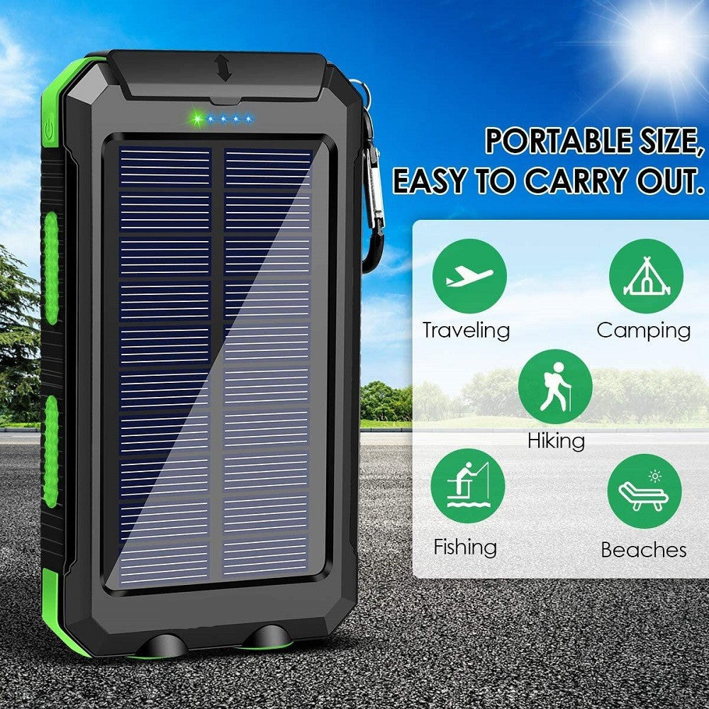Solar Powerbank mit Integrierter LED-Leuchte und Kompass Brehn