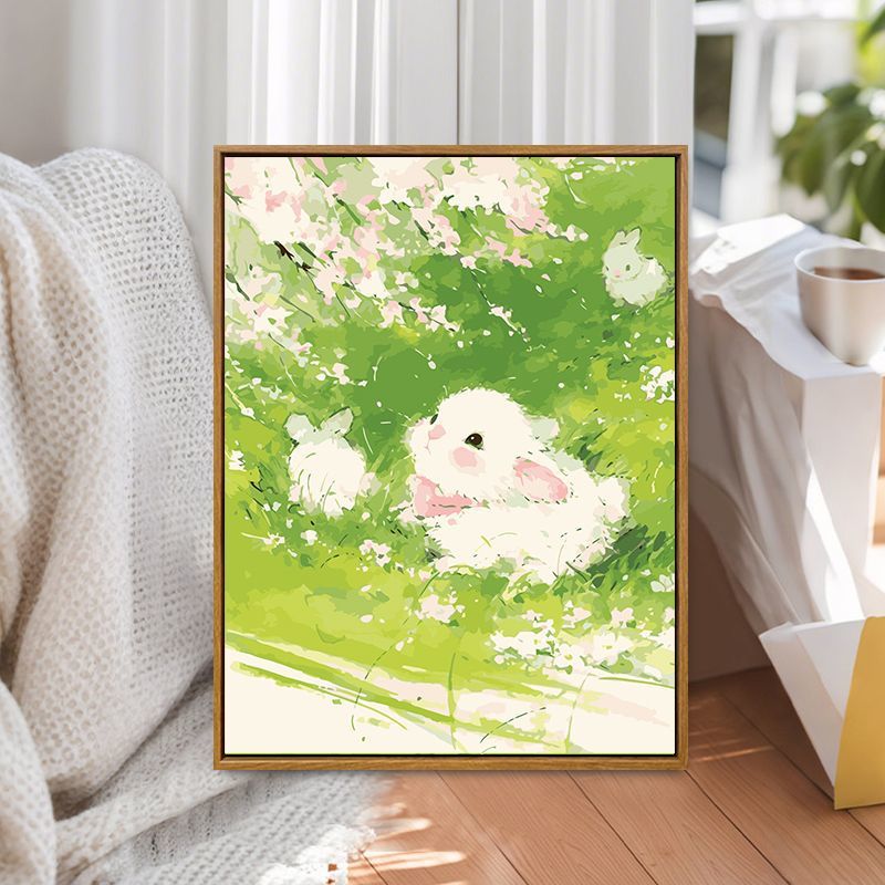 Verspielt Hase Illustration Leinwand Kunst Brehn