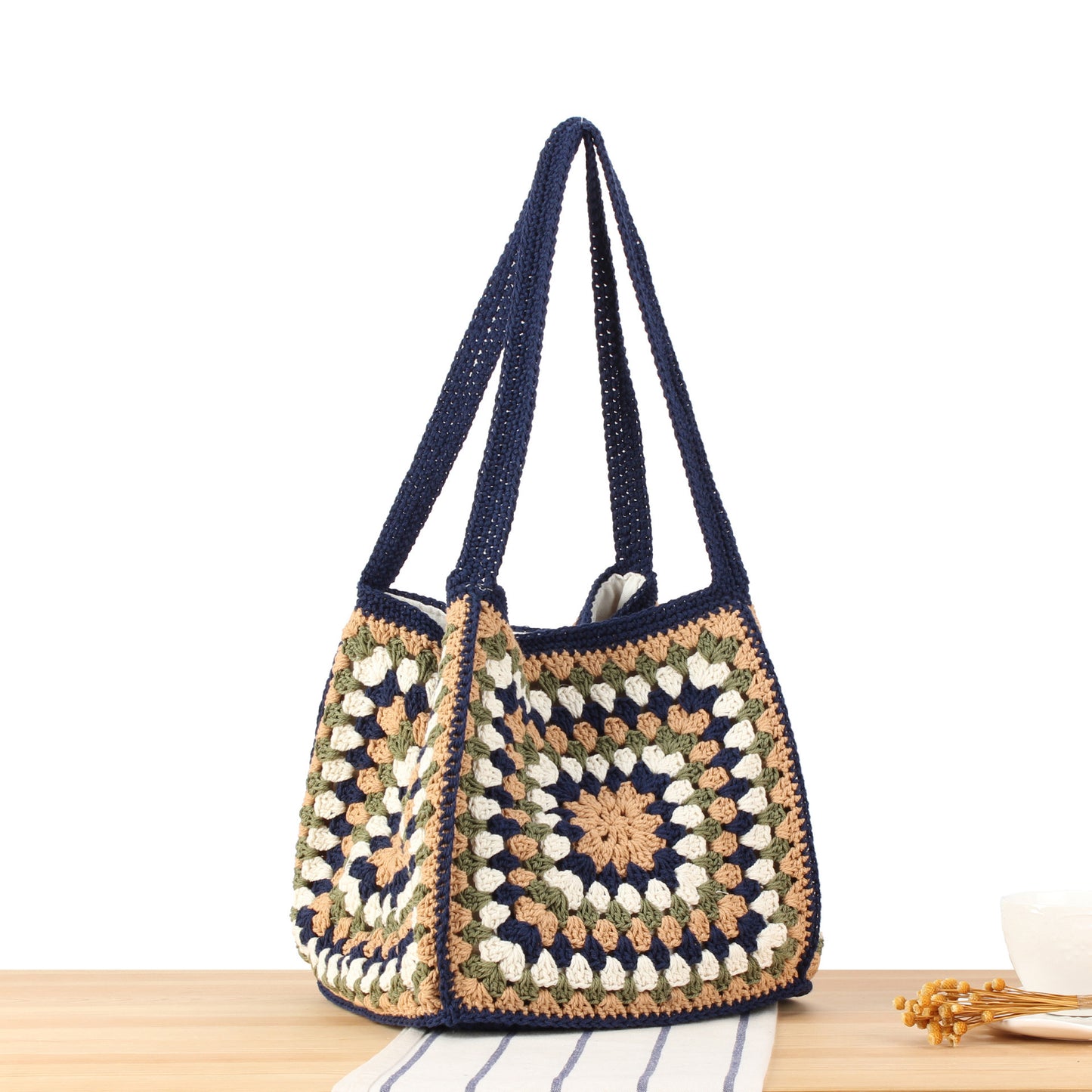 Handtasche Im Kreativen Granny-Quadrat-Design Brehn
