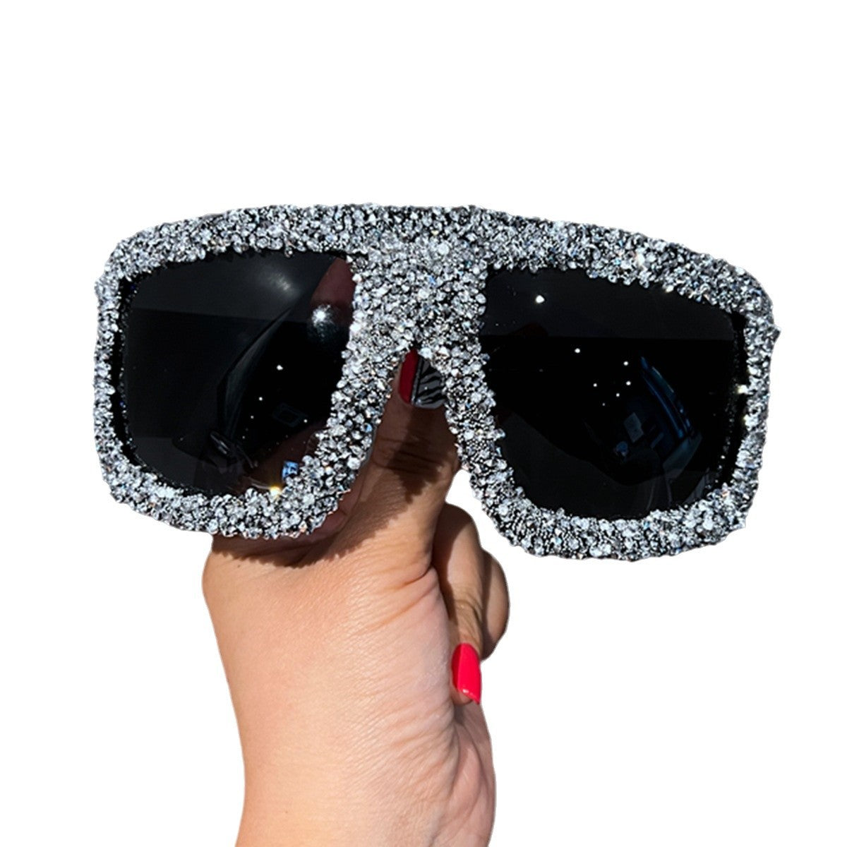Damen extravagante Kristall-Sonnenbrille Brehn