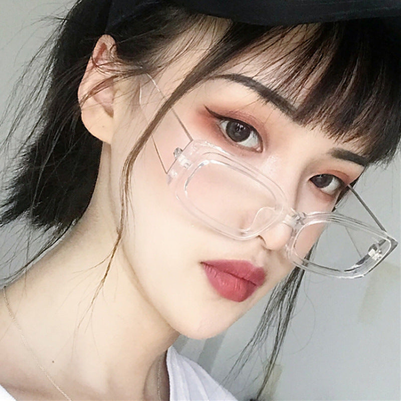Damen modische Sonnenbrille im futuristischen Transparentdesign Brehn