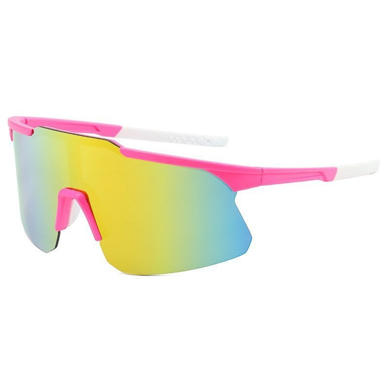 Unisex nan sportliche Performance-Sonnenbrille halb rahmenlos mit polarisierten Gläsern und rutschfester Nasenauflage Brehn