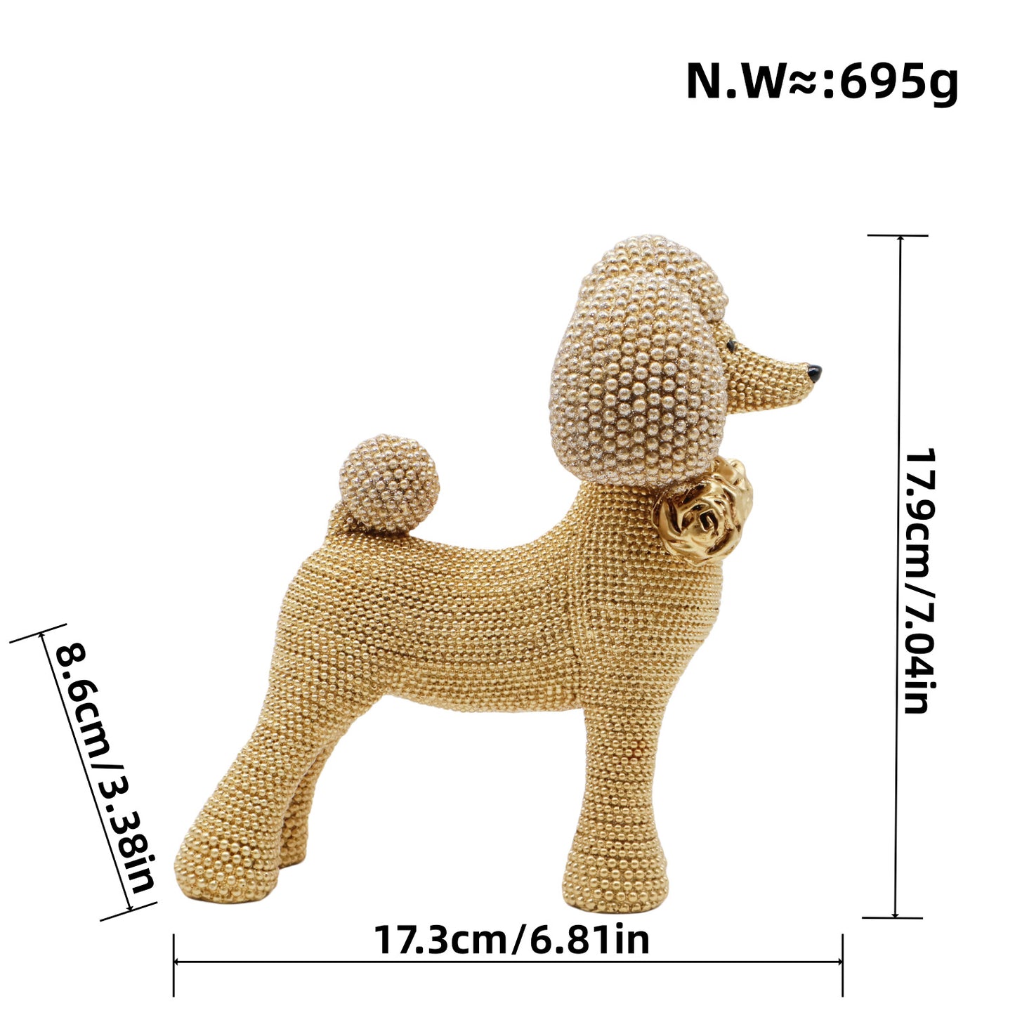 Dekorative Hundefigur im modernen Design Brehn