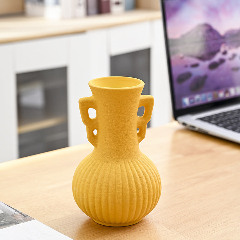 Texturierte dekorative Keramikblumenvase Brehn