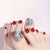 Elegantes Dekoratives Press-On Zehennagel Set Brehn
