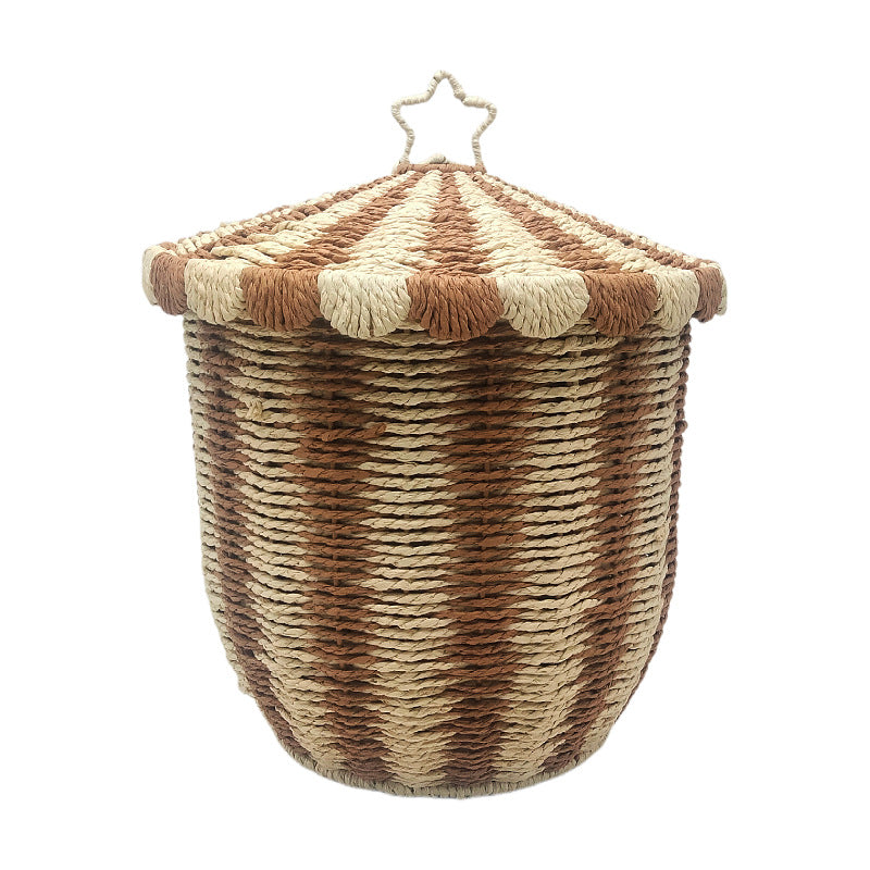 Handgefertigter Aufbewahrungskorb im verspielten Design Brehn