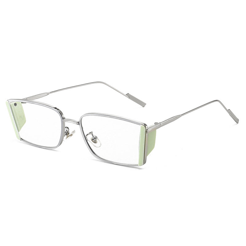 Damen elegante quadratische Sonnenbrille mit feinem Metallrahmen Brehn