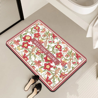 Vintage Floral Pattern Badmatte Brehn