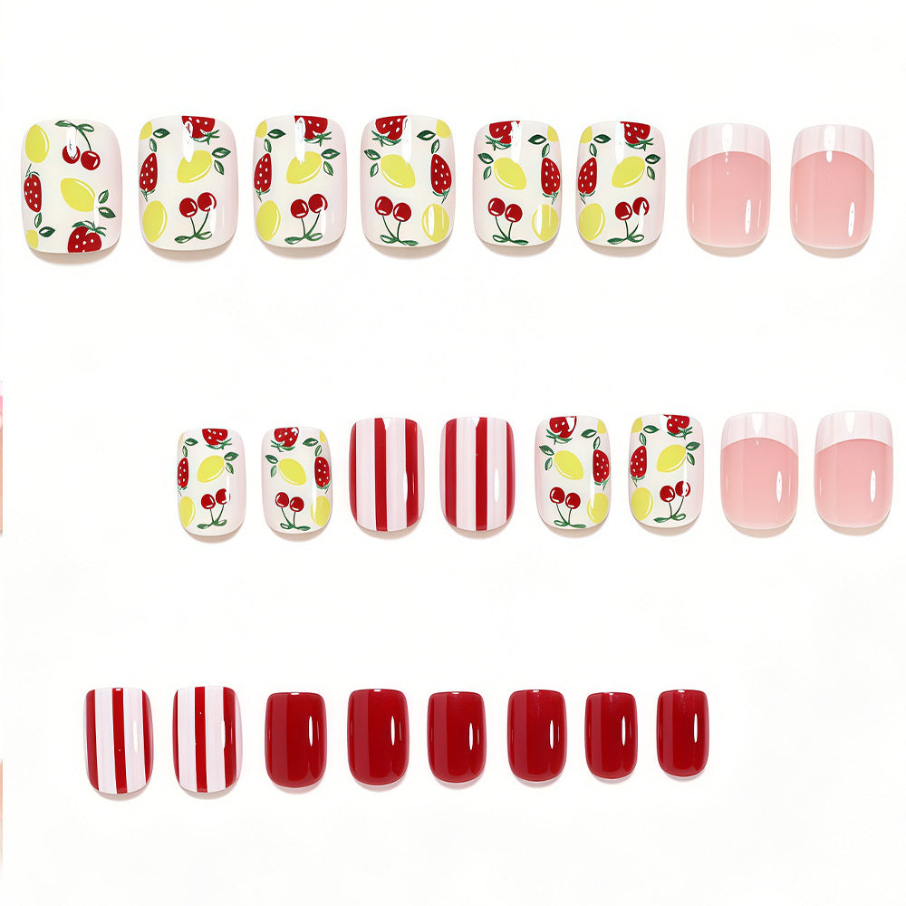 Kreative Frucht Themen Press-On Nagelkunst Brehn