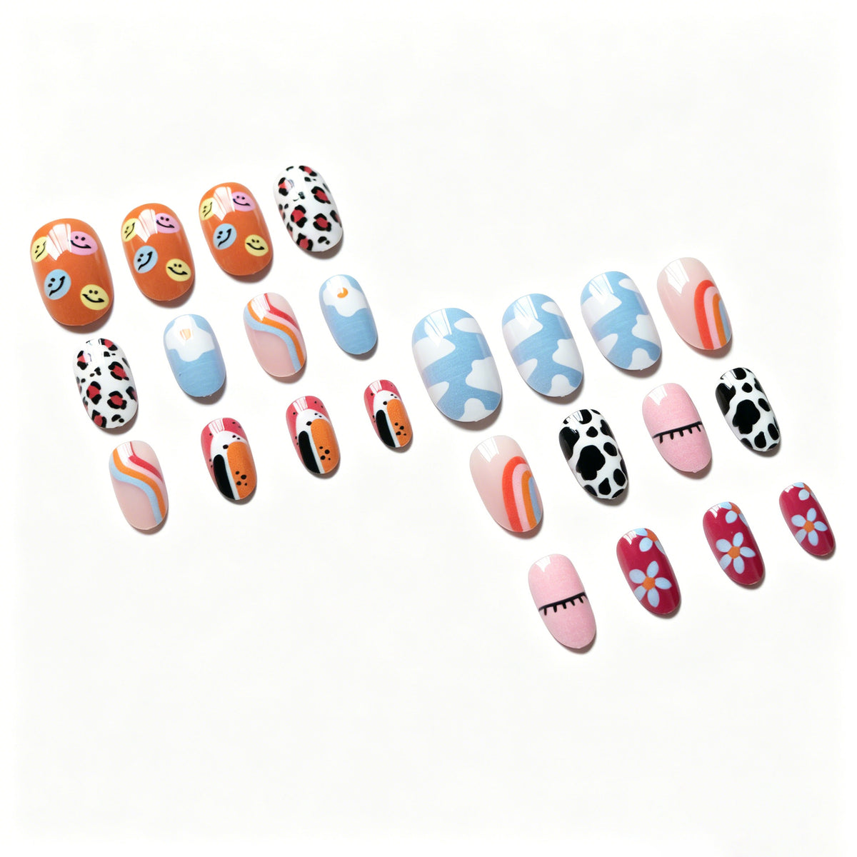 Kreatives Multi-Patterned Nagelkunst Set