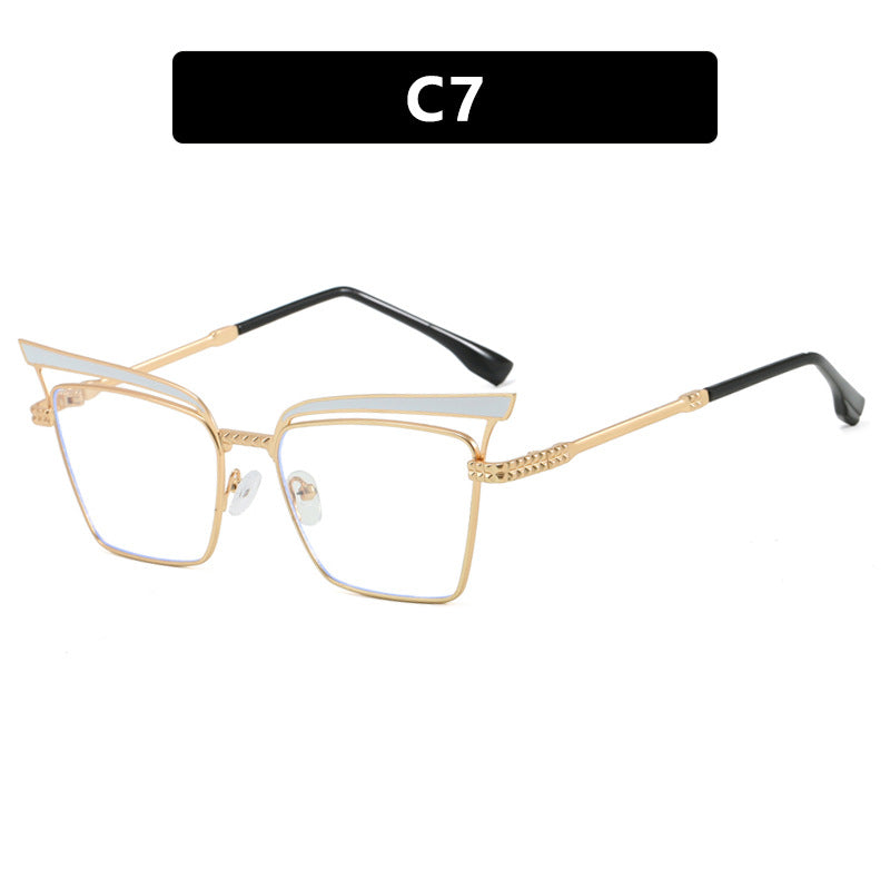 Damen quadratische Designer-Brille mit filigranem Metallrahmen Brehn