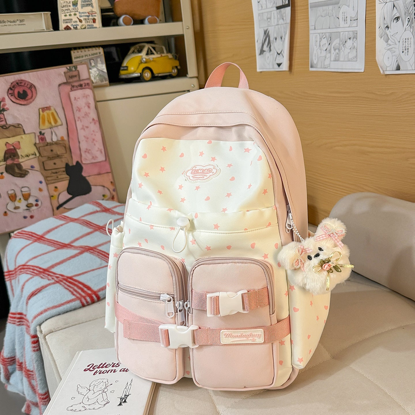 Stylischer Rucksack mit Sternmuster Brehn