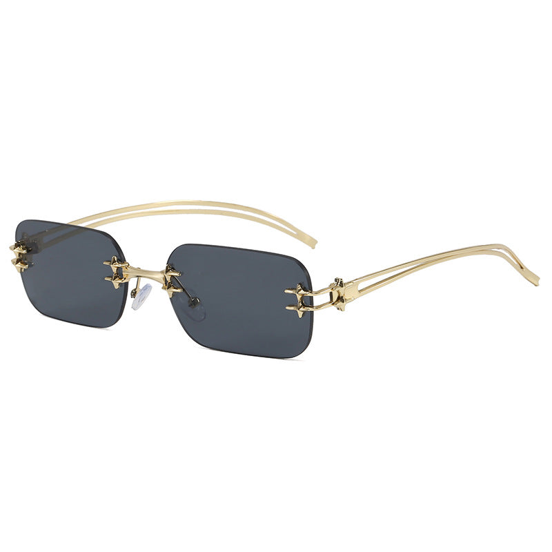 Modische Metall-Sonnenbrille mit Rechteckigem Rahmen Brehn