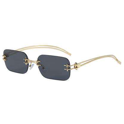 Modische Metall-Sonnenbrille mit Rechteckigem Rahmen Brehn