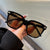 Damen quadratische Sonnenbrille mit eleganter Rahmenstruktur und UV-Schutz Brehn