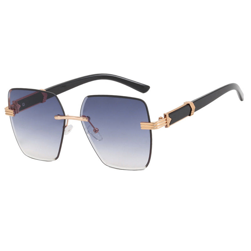 Damen modische quadratische Sonnenbrille mit glamourösen Akzenten und UV-Schutz Brehn
