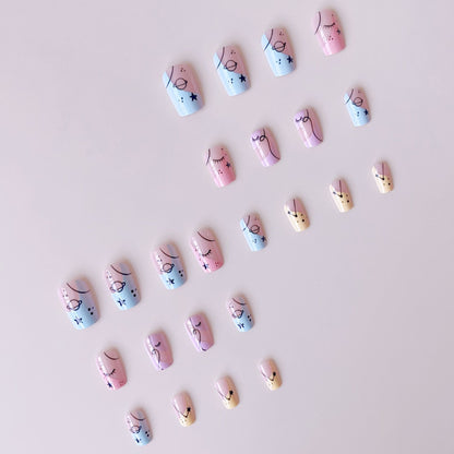 Kunstnagelset mit künstlerischen Motiven Brehn