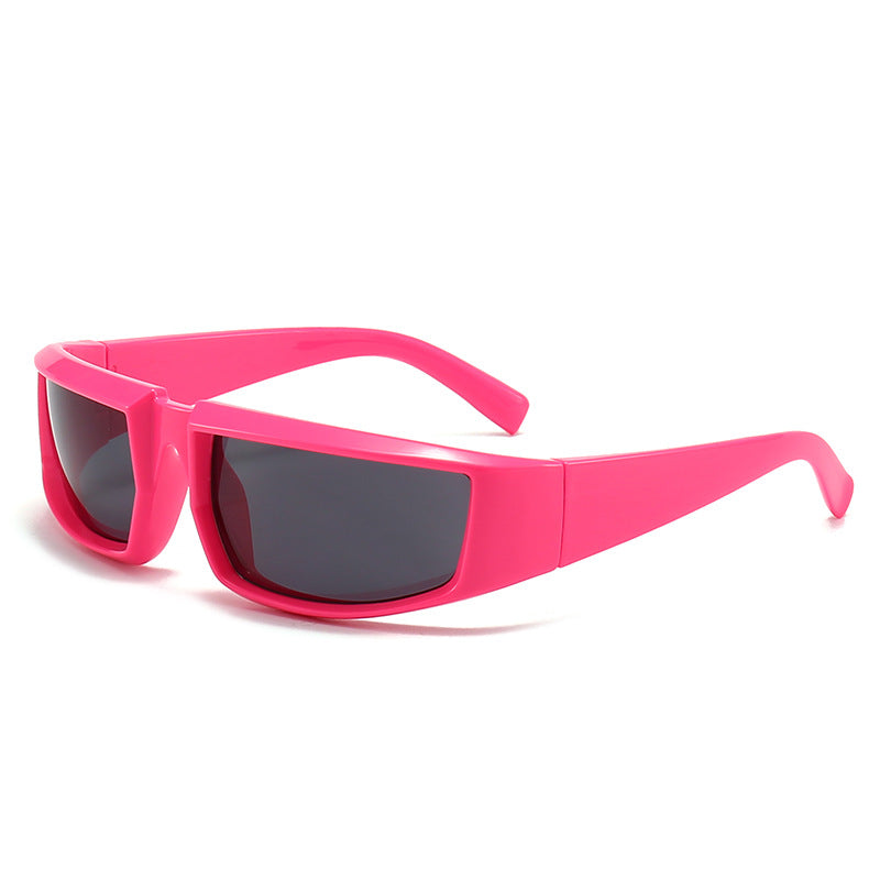 Damen stylische Sonnenbrille im futuristischen Design Brehn