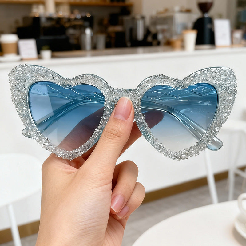 Funkelnde herzförmige Sonnenbrille Brehn