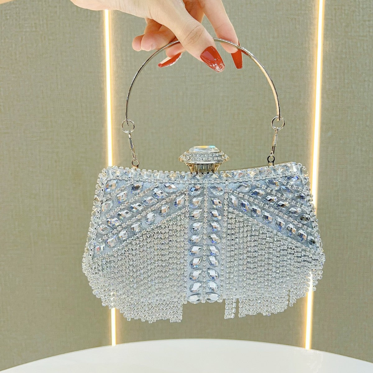 Beaded Crystal Abendtasche