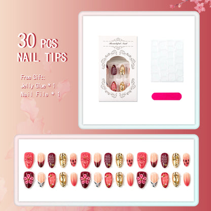 Künstlerisches Press-On-Nagelset 1790738713