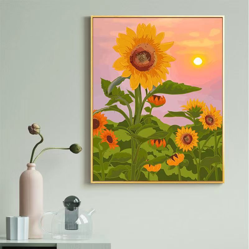 Sonnenblumen-Themen Leinwanddruck Brehn