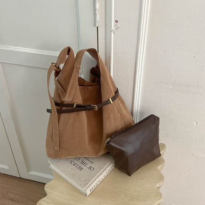 Stylische Wildleder Einkaufstasche