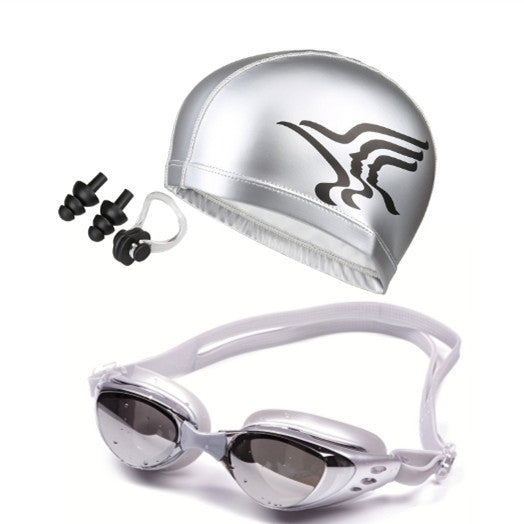 Schwimmset mit Hydrodynamischer Schwimmbrille und Badestrumpf Brehn