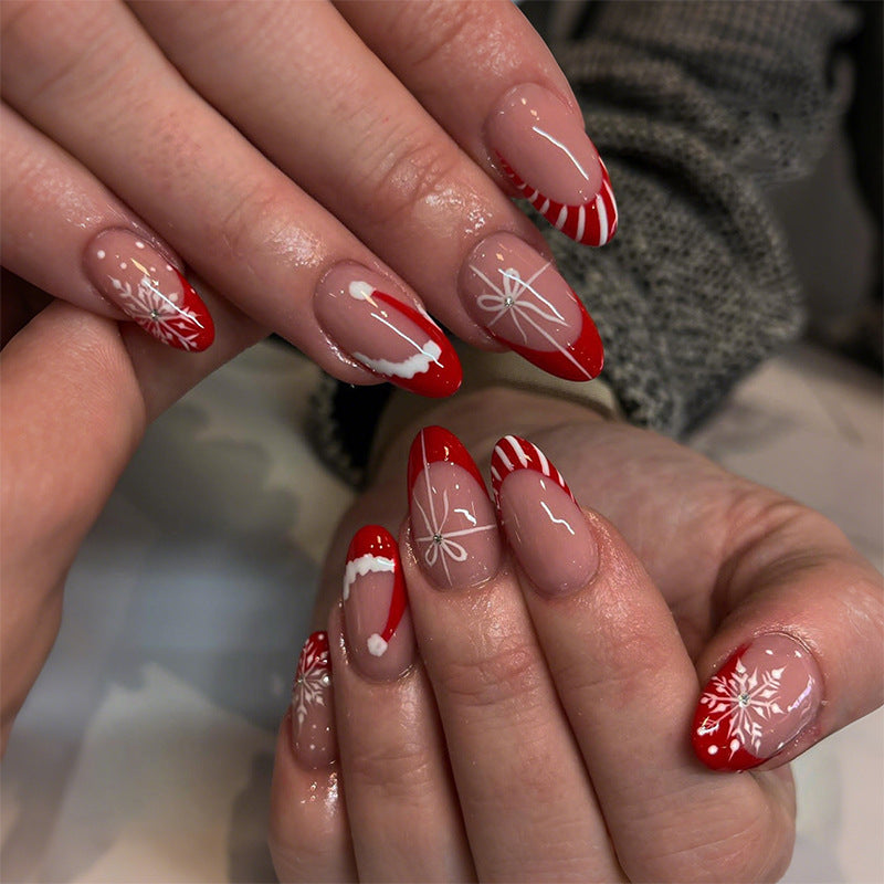 Winter-Themen Press-On Nagelkunst Set Brehn