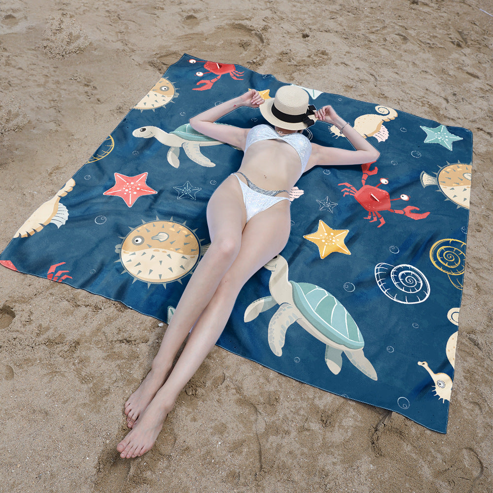 Stranddecke mit farbenfrohem Schildkrötenmuster Brehn