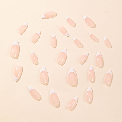 Elegante französische Spitze Stiletto Nagelkunst Verlängerungen Brehn
