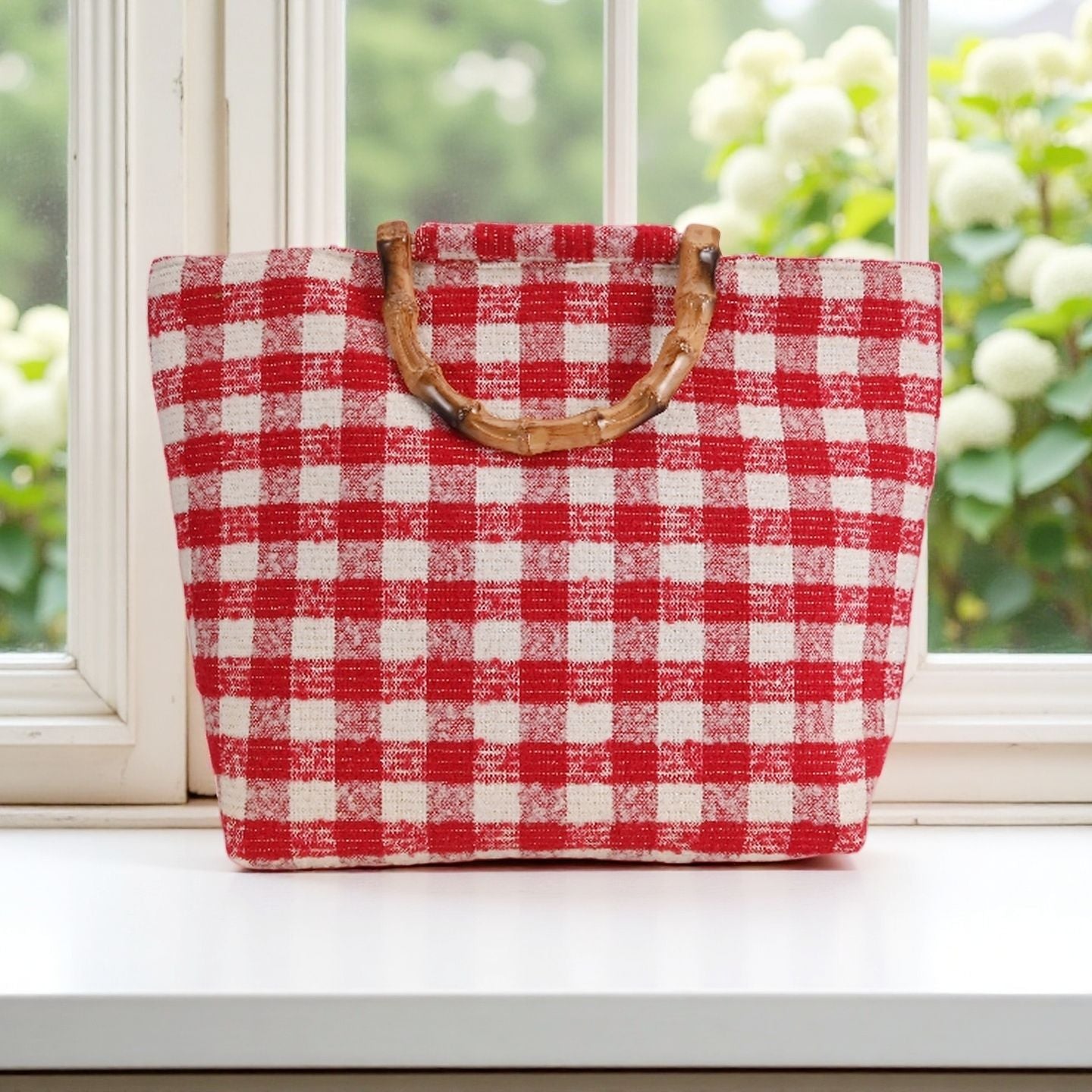 Stilvolle Picknicktasche mit Bambusgriffen Brehn