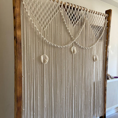 Macrame Blattmotiv Wandbehang Brehn
