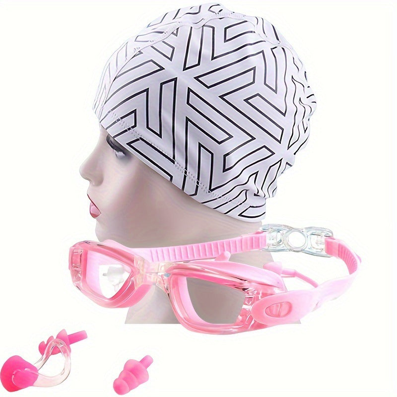 Schwimmsport Set mit Ergonomischer Schwimmbrille und Stylischer Badekappe Brehn