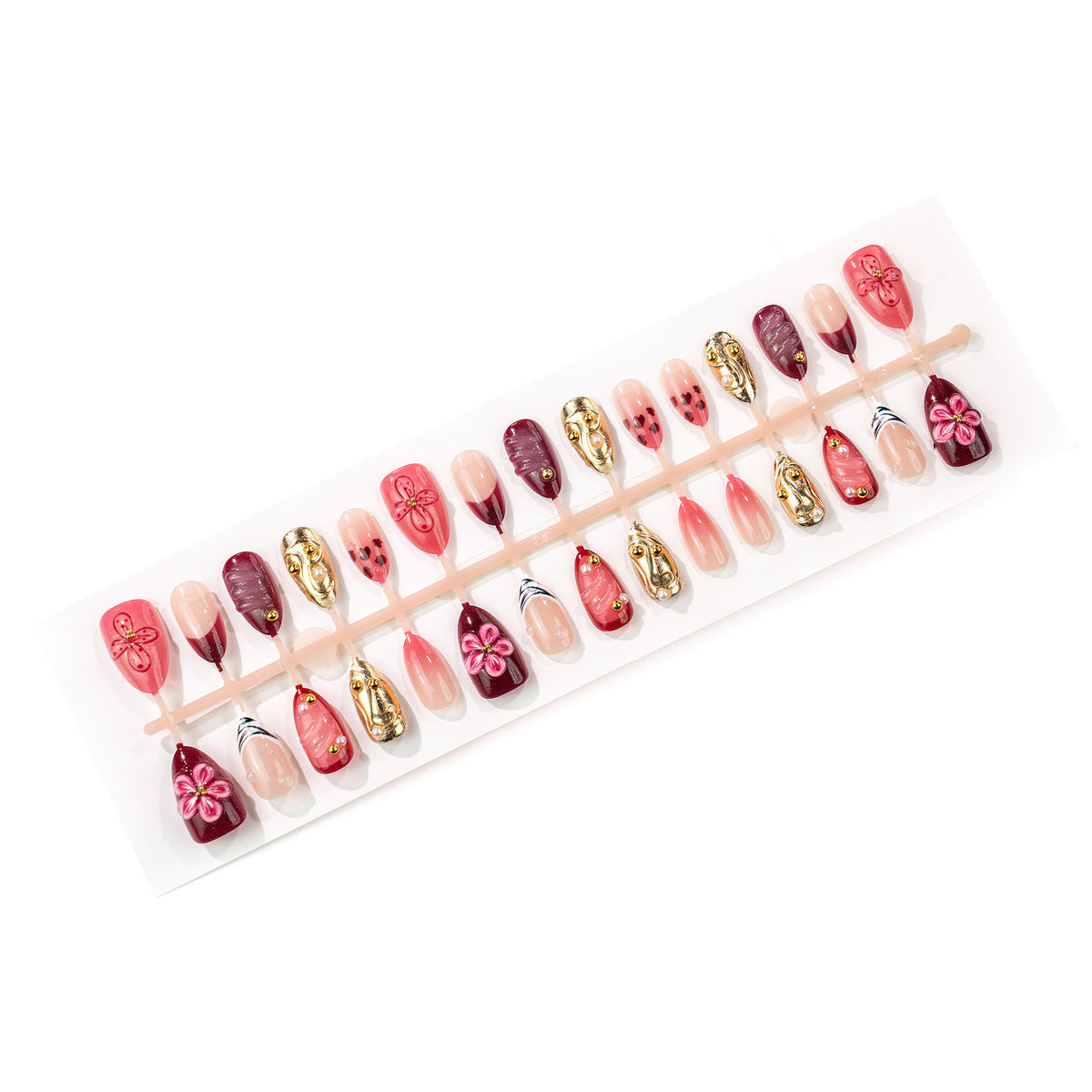 Dekoratives florales Press-On Nagelkunst Set Brehn 1790636707