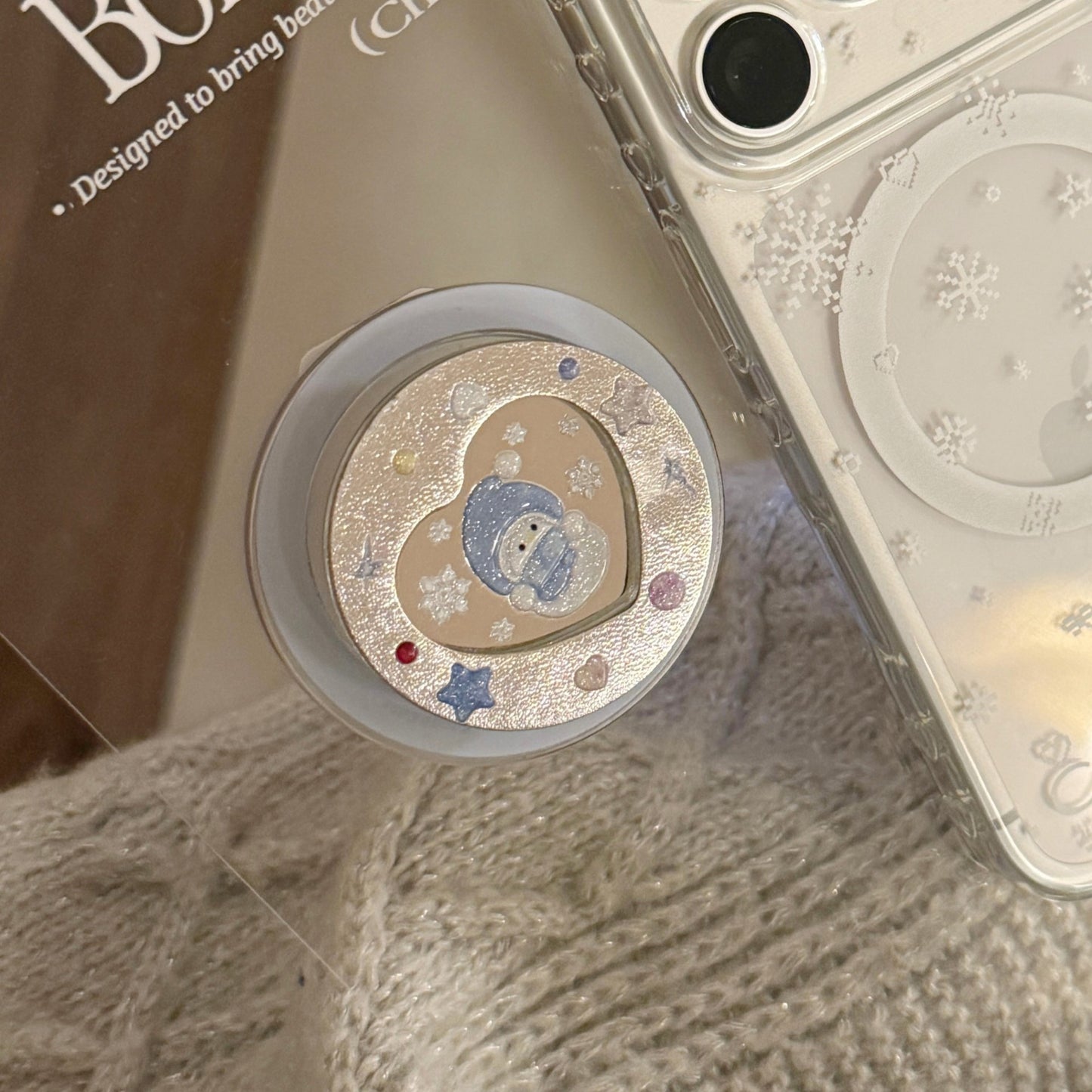 Smartphone Fingerhalter mit Wintermotiv Brehn