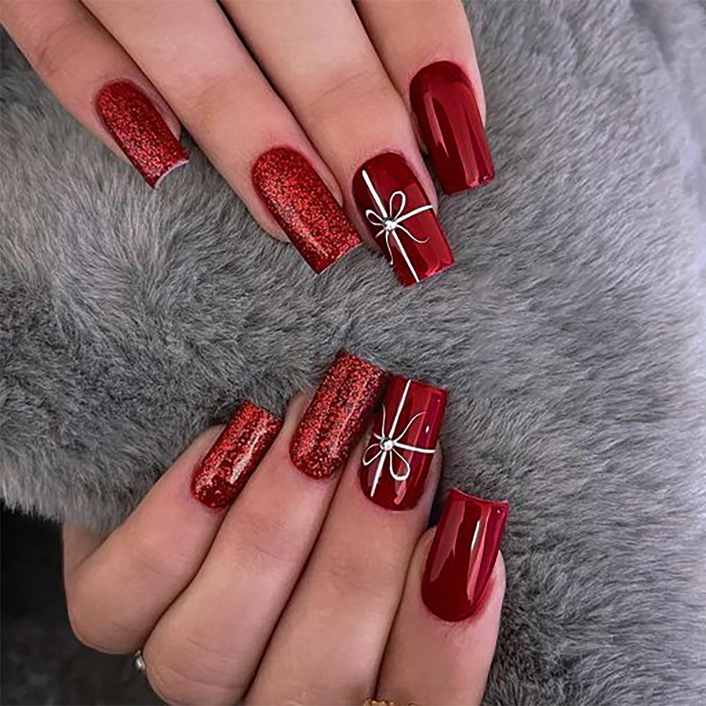 Künstlerisches Glitzer Druck-Nagelset Brehn