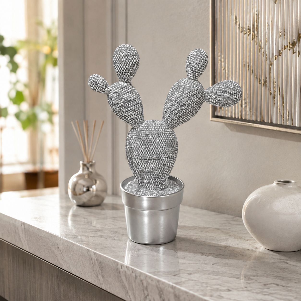 Glitzernde Kaktus Deko Figur Brehn