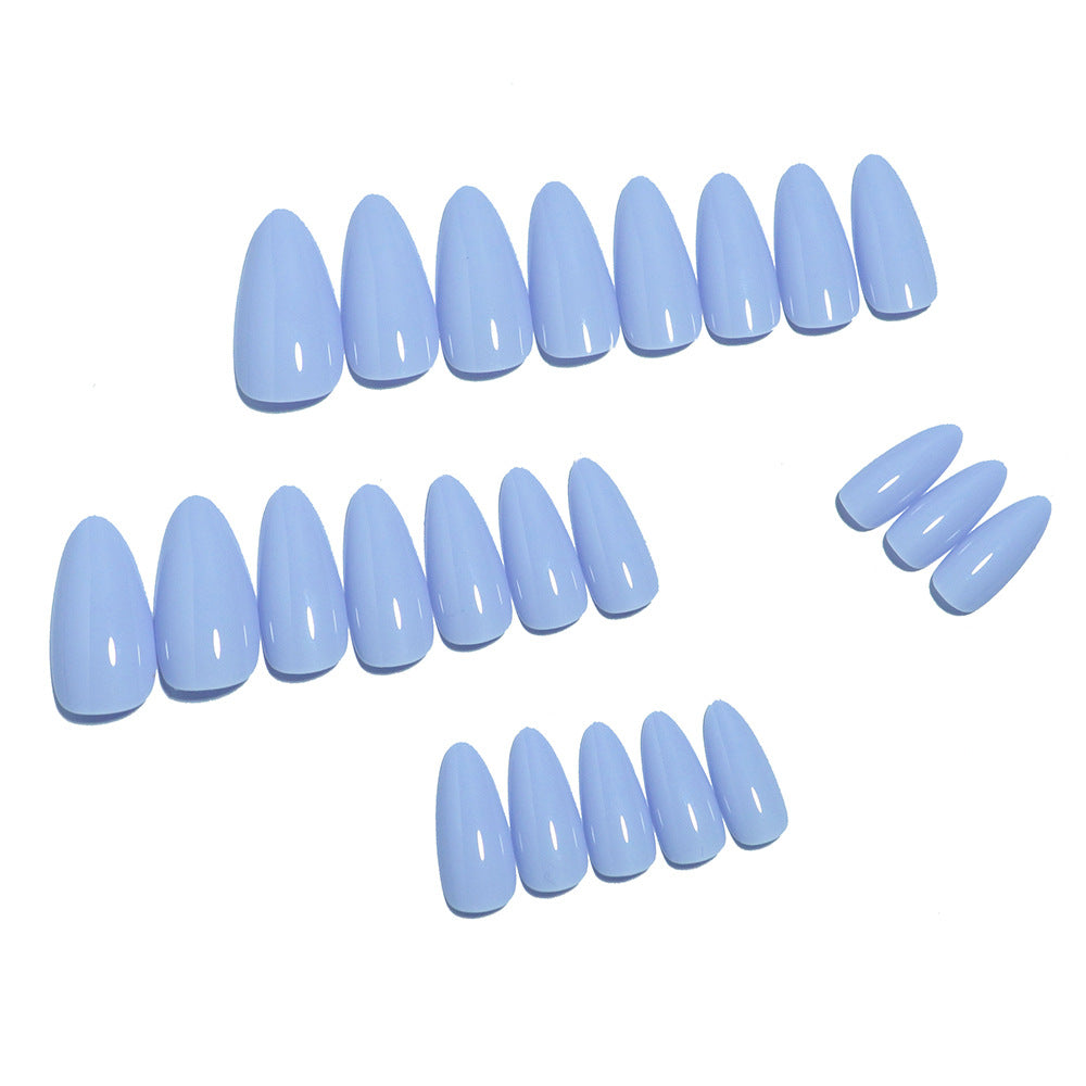Premium Glossy Mandelförmige Press-On Nail Set Brehn