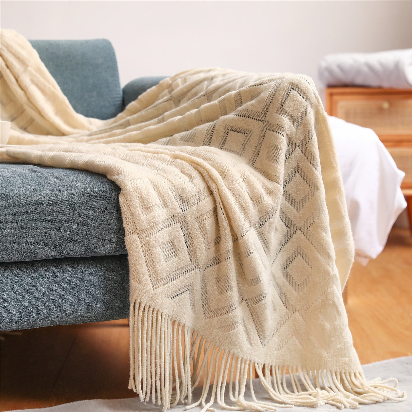 Gemütliche dekorative gewebte Wurfpillow Decke Brehn