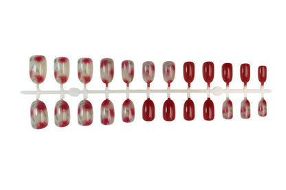 Kunstnagelset mit floralen Akzenten und glanzvollem Finish Brehn