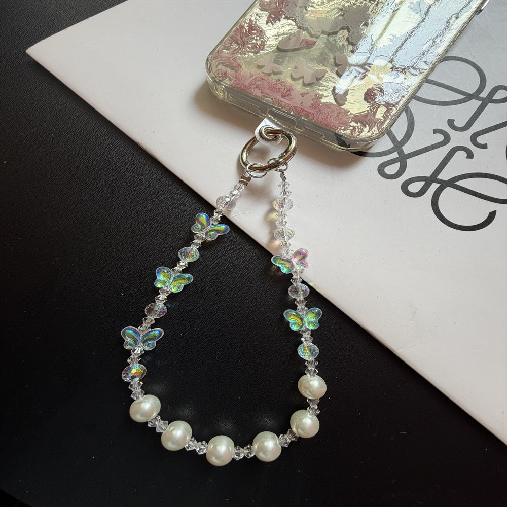 Eleganter Perlen-Charm-Schlüsselanhänger-Halter Brehn