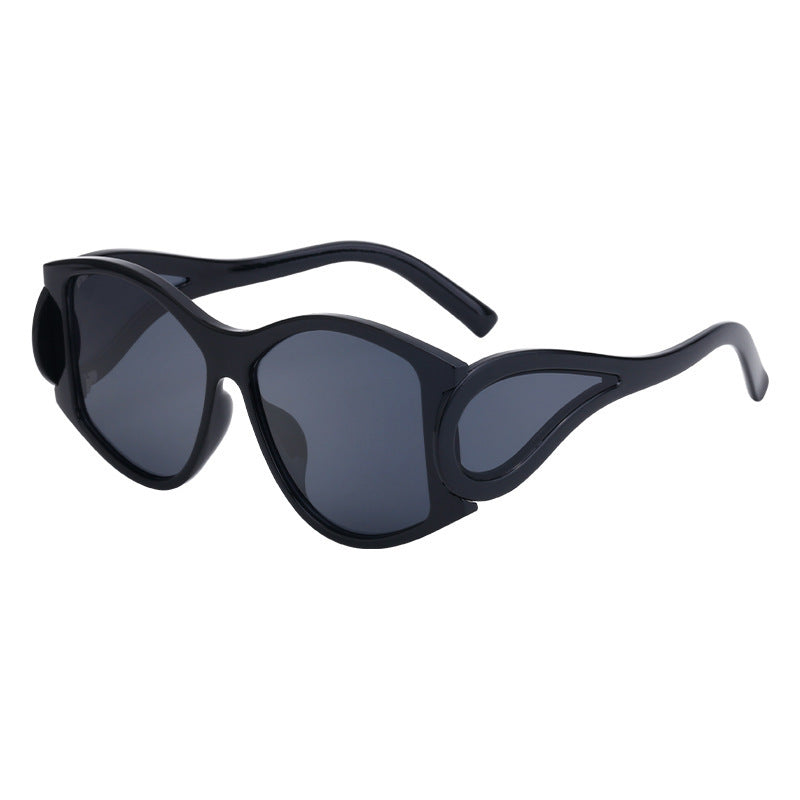Damen moderne Cat-Eye Sonnenbrille mit einzigartigem Rahmen und UV-Schutz Brehn