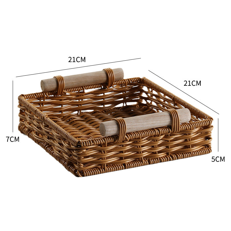 Unisex Praktischer Aufbewahrungskorb mit Holzgriffen Brehn